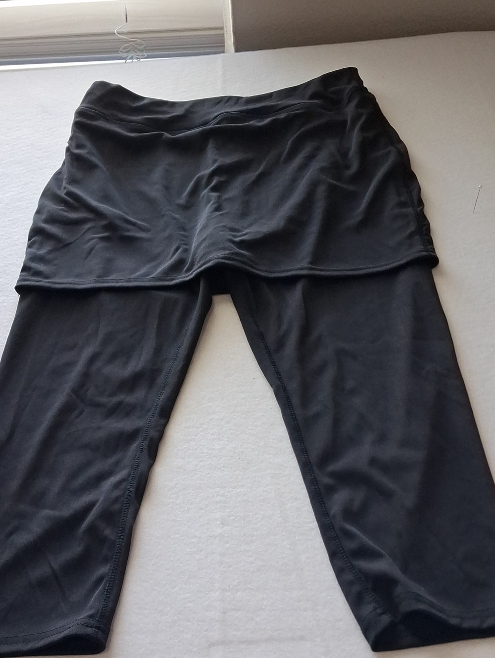 Black Kids Skorted Leggings - Comfortable Active Bottoms